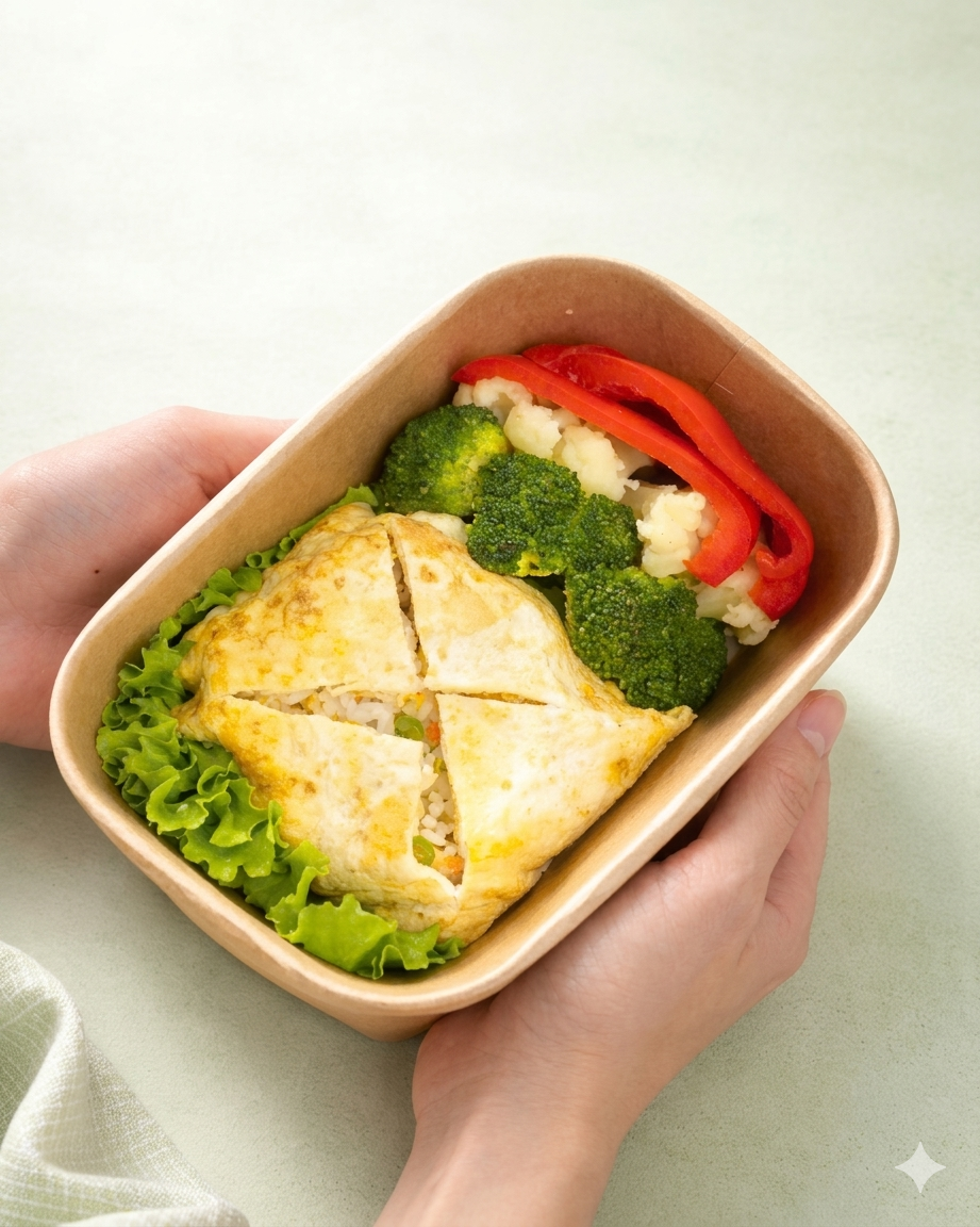 Healthy salad bowl with fresh ingredients